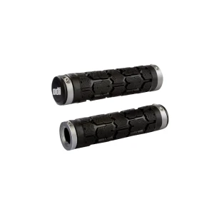 Chwyty ODI MTB Rogue Lock-On czarne 130mm, srebrne zaciski