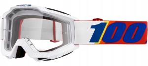 Gogle 100% ACCURI MINIMA (Szyba Przezroczysta Anti-Fog, LT 88%-92%)