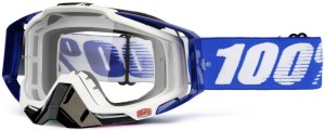 Gogle 100% RACECRAFT COBALT BLUE (Szyba Przezroczysta Anti-Fog) 