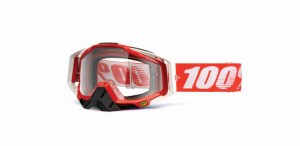 Gogle 100% RACECRAFT FIRE RED Szyba Przezroczysta Anti-Fog