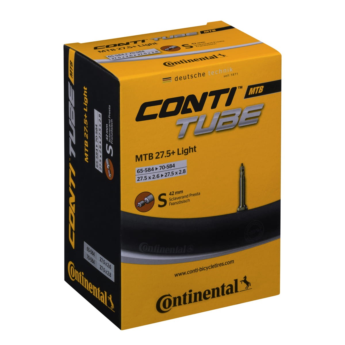 Dętka Continental MTB 27.5 B+ Light 57>70 584 280g.jpg