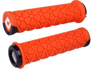 Chwyty ODI MTB Vanquish v2.1 Lock-On orange w/ black clamps