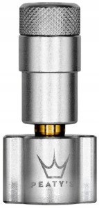 Pompka na naboje CO2 PEATY'S HOLESHOT TYRE INFLATOR HEAD MATTE SILVER