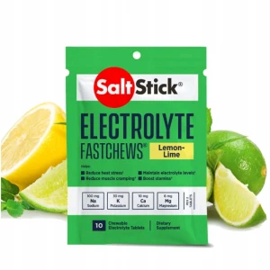SaltStick FastChews pastylki 10 szt. do żucia z elektrolitami Lemon Lime 