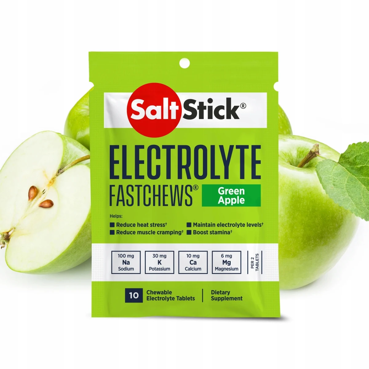 SaltStick FastChews pastylki 10 szt. do żucia z elektrolitami Green Apple.jpeg