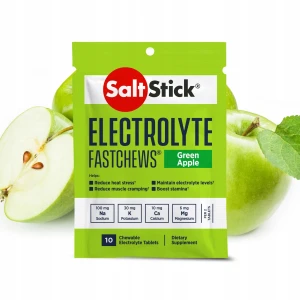 SaltStick FastChews pastylki 10 szt. do żucia z elektrolitami Green Apple