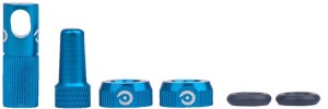 Zestaw nakrętek do wentyli TAV BOOSTER MOMUM niebieski